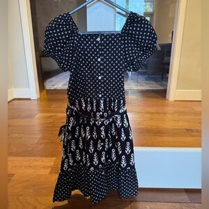 Black and White Geometric Patterned dress by Zudio NWT